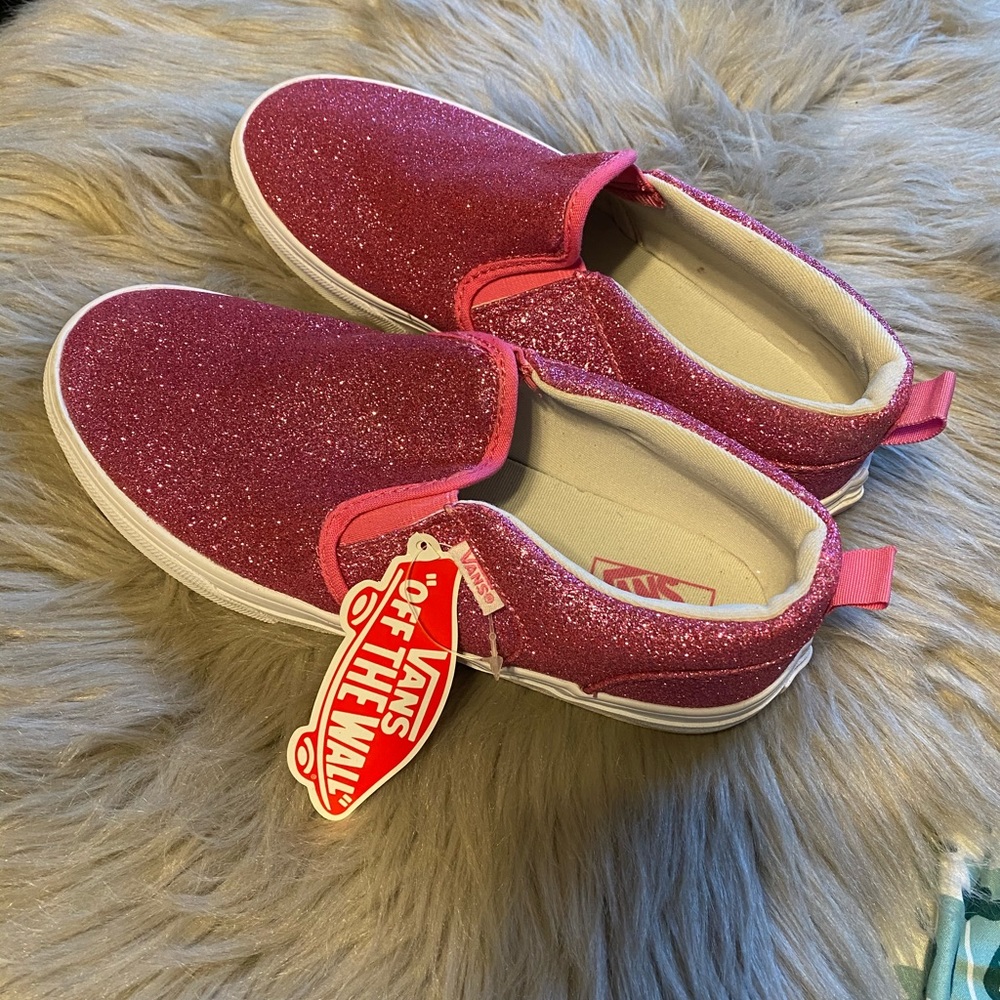 Pink glitter missy vans